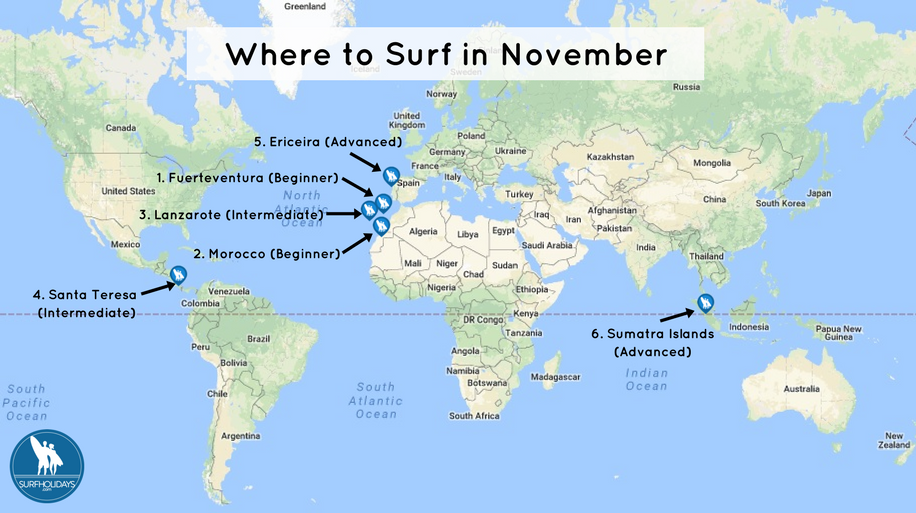 Surf Blog These Are The Best Places To Surf In November